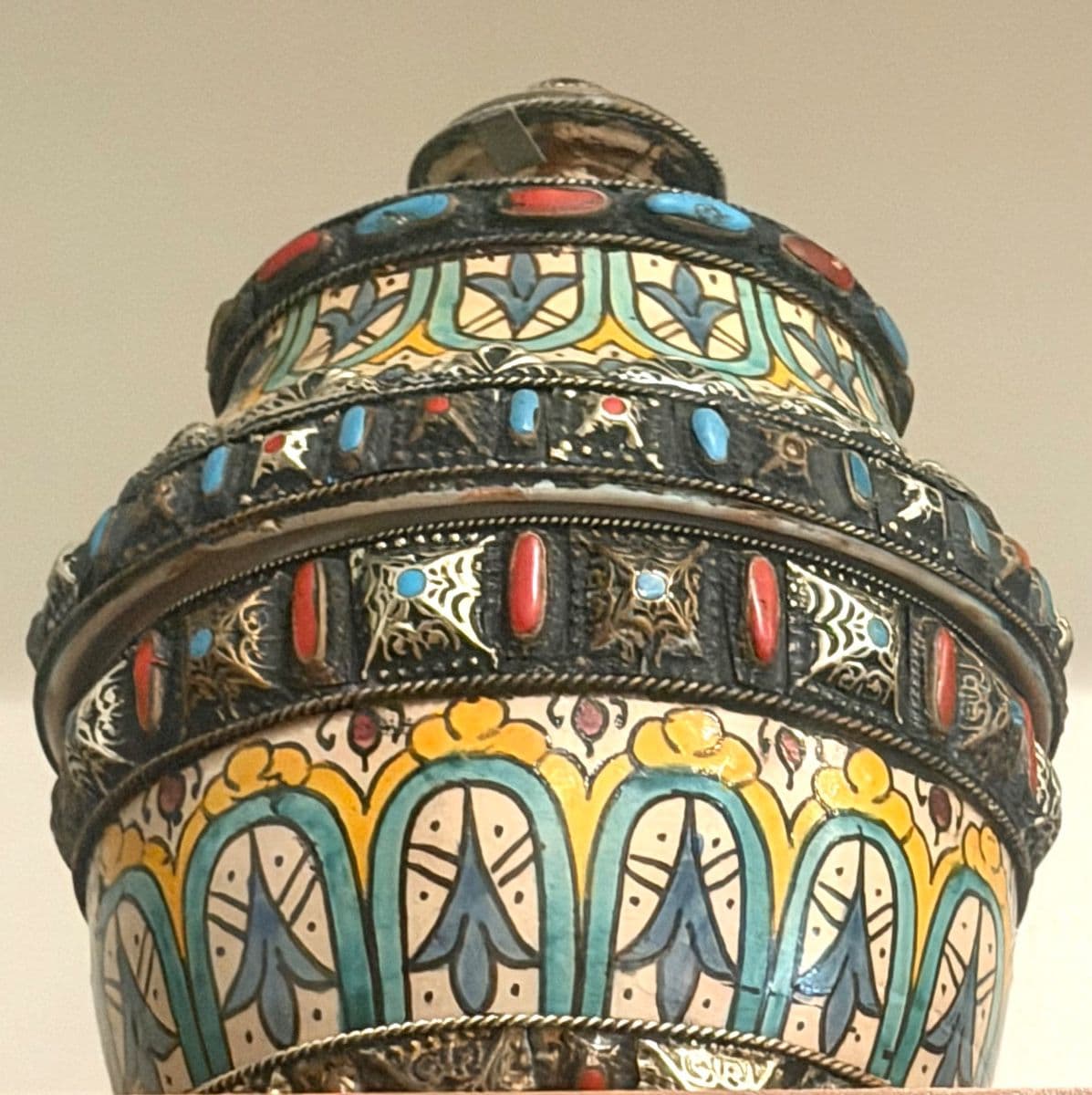 Bellaire Moving Sale: Carved Figures, Inlaid Vessels, and Patterned Textiles