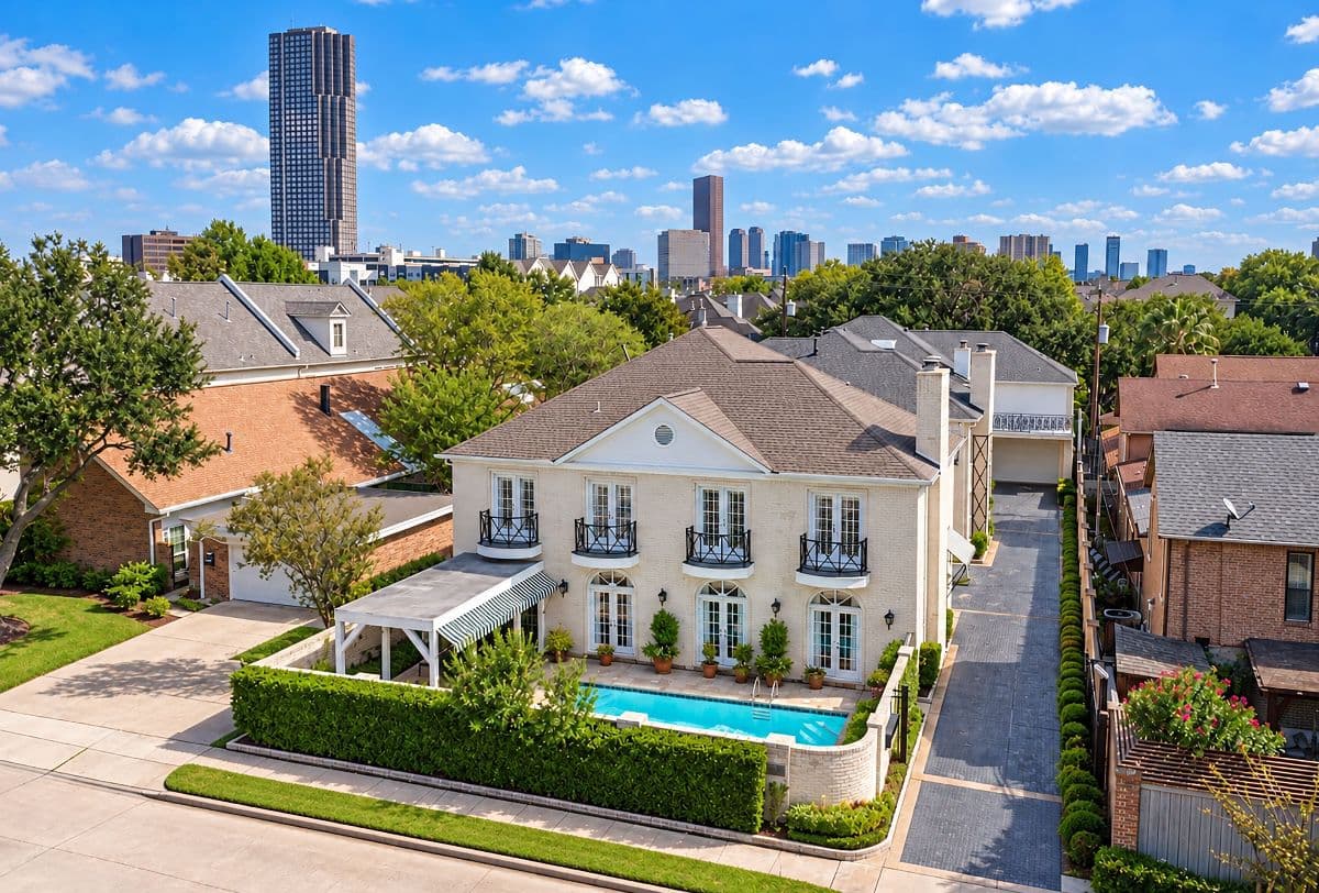 Uptown Houston Estate: Art, Bedroom Suites, China, and a Backyard BBQ