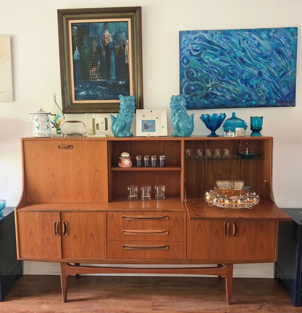 Tanglewilde Mid-Century Estate Sale — G-Plan Bar, Danish Sofa & Asian Décor