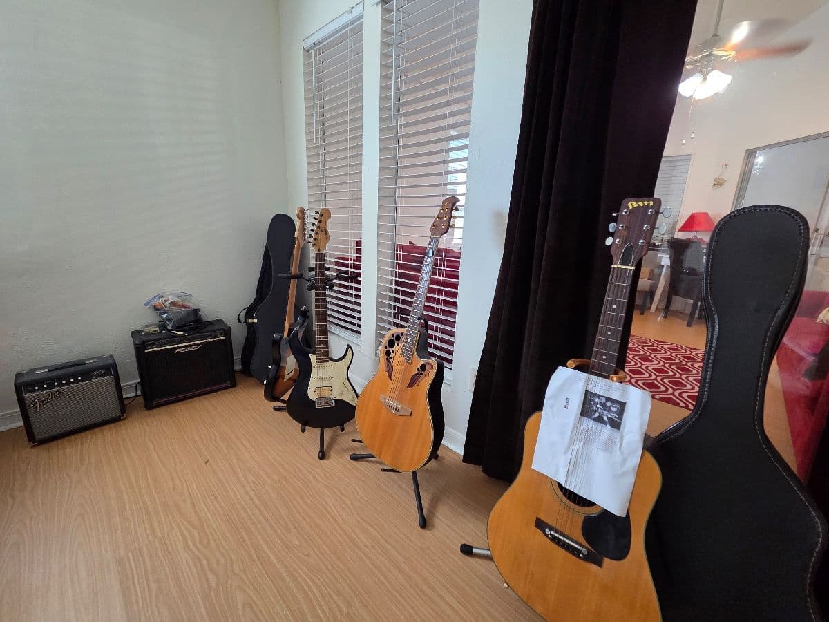 Houston Flash Sale With Guitars, Yamaha Keyboard & Reclining Sectional