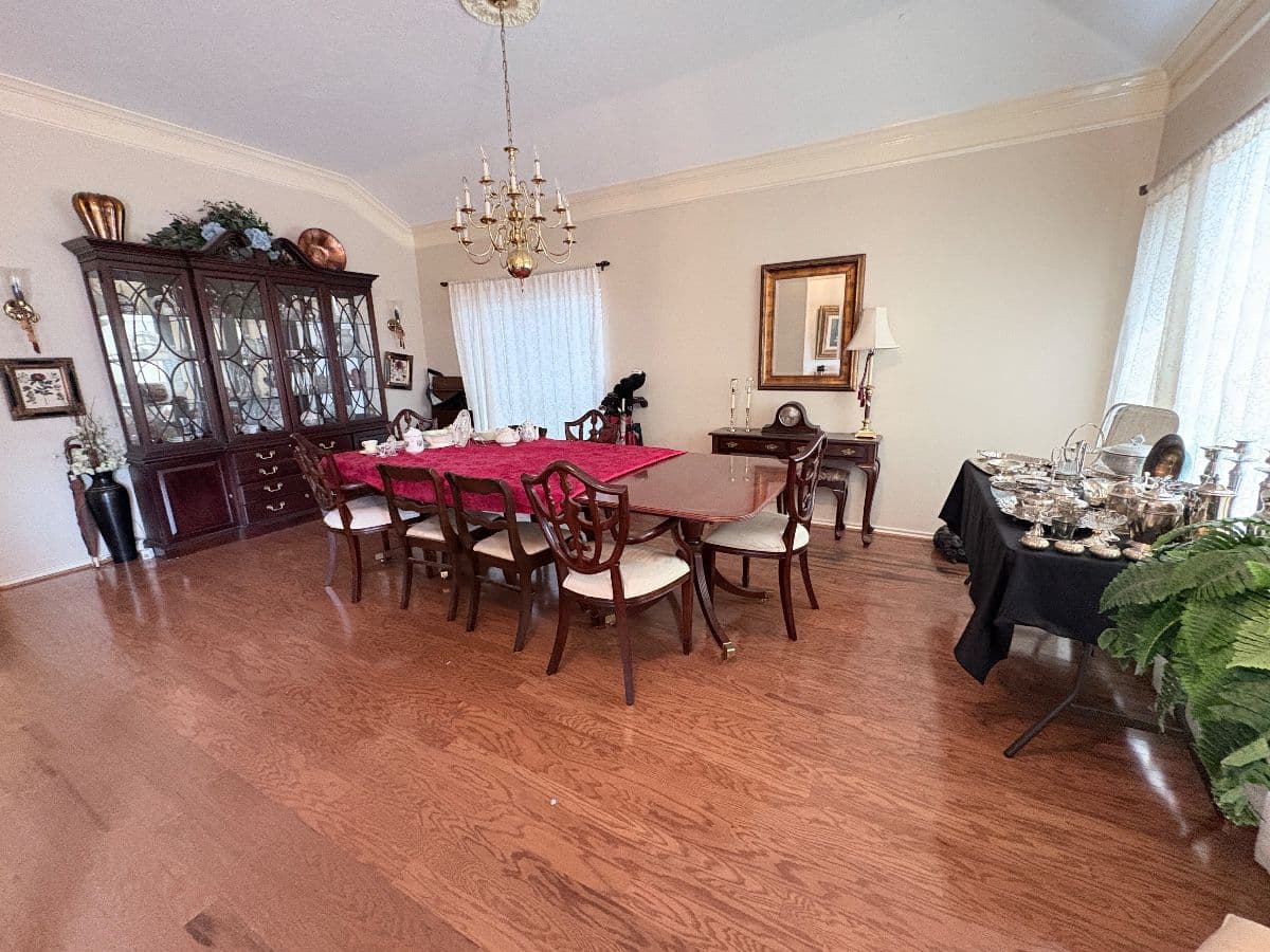 Tomball Traditional Home: Dining Suite, Study Desk & China