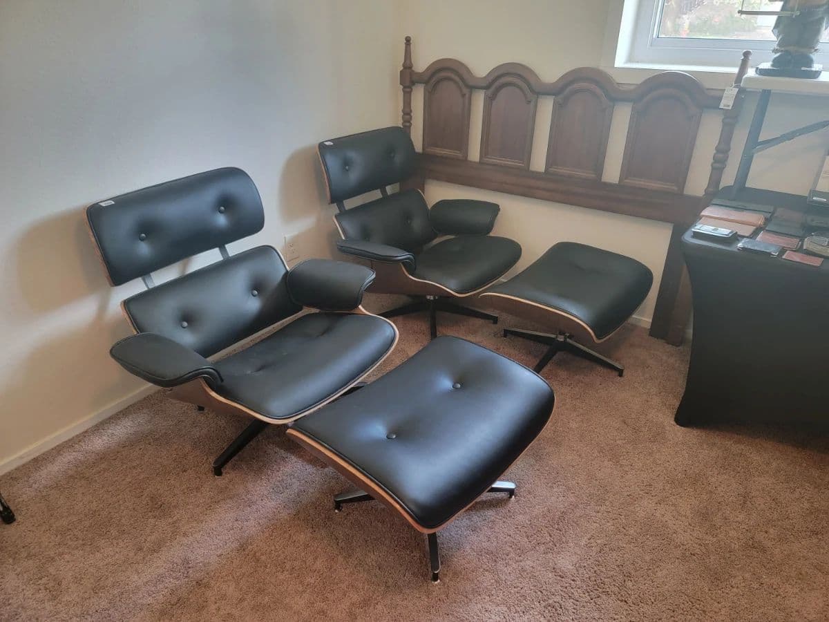 Katy Autumn Run: Eames Lounge, Teak Chests, and Cane-Back Chairs